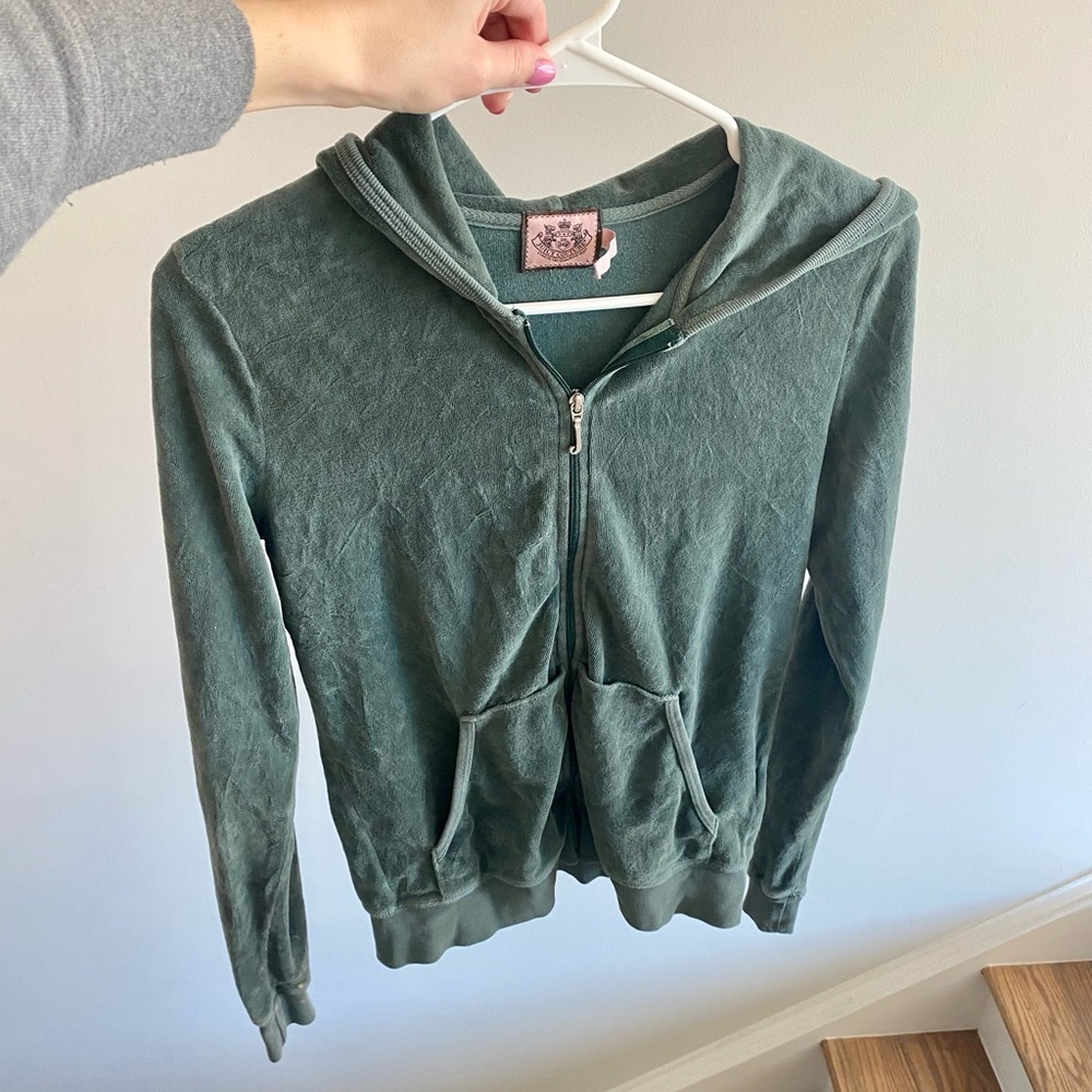 Juicy Couture Velour Olive Hoodie